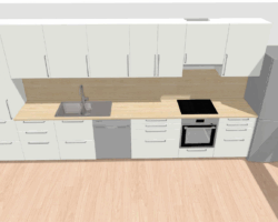 Visualisierung der geplanten Einbauküche Visualisierung der geplanten Einbauküche