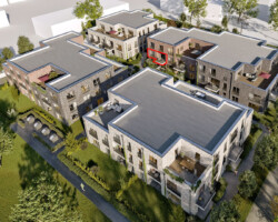 Visualisierung des Gesamtprojektes mit Wohnung D10 Visualisierung des Gesamtprojektes mit Wohnung D10